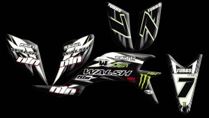 custom motocross graphics, pre-printed shrouds, motocross full kits, graphics kit, dirtbike shrouds, atv graphics kit