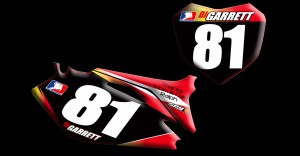 2012 Honda CRF250 Number Plates graphics